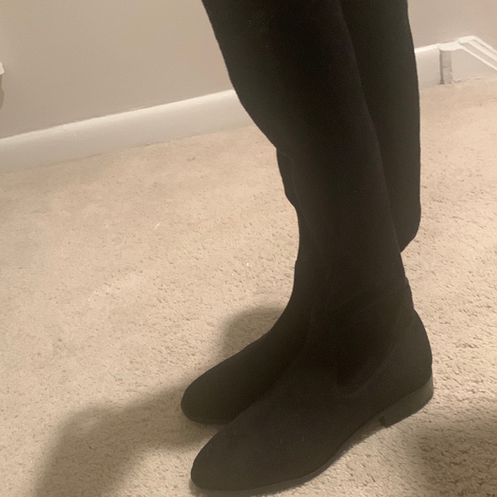 Black suede over the knee boots size 7